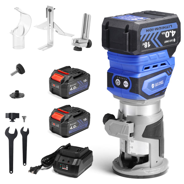 Φ65mm 28000RPM Max Cordless Trimmer Router, 5 Level Speeds, Brushless ...