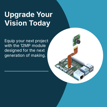 12MP IMX708 Autofocus Camera Module for Raspberry Pi 5 & 4 - HDR Wide Angle Lens (120°/152° FOV) - High Res Video for Embedded Vision, AI & Robotics Projects
