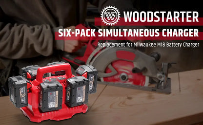 DMMNS New 18V Rapid Battery Charger 6-Ports,Replace for Milwaukee M-18 DMMNS New 18V Rapid Battery Charger 6-Ports,Replace for Milwaukee M-18