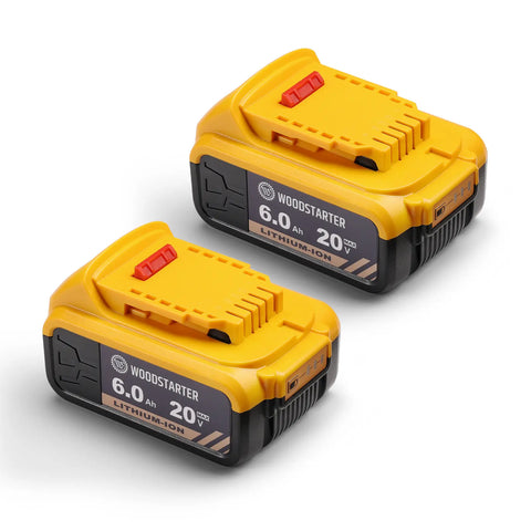 20V 6.0Ah Replacement Lithium Battery for Dewalt 20V Battery DCB200, Compatible with Dewalt 20V Cordless Power Tools.
