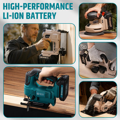 2-Pack 20V 2.0/4.0Ah High Capacity Replacement Batteries for Makita 18V Battery, Compatible with Makita 18V Outdoor Cordless Power Tools, Lithium-ion, ONLY Compatible with WOODSTARTER Chargers