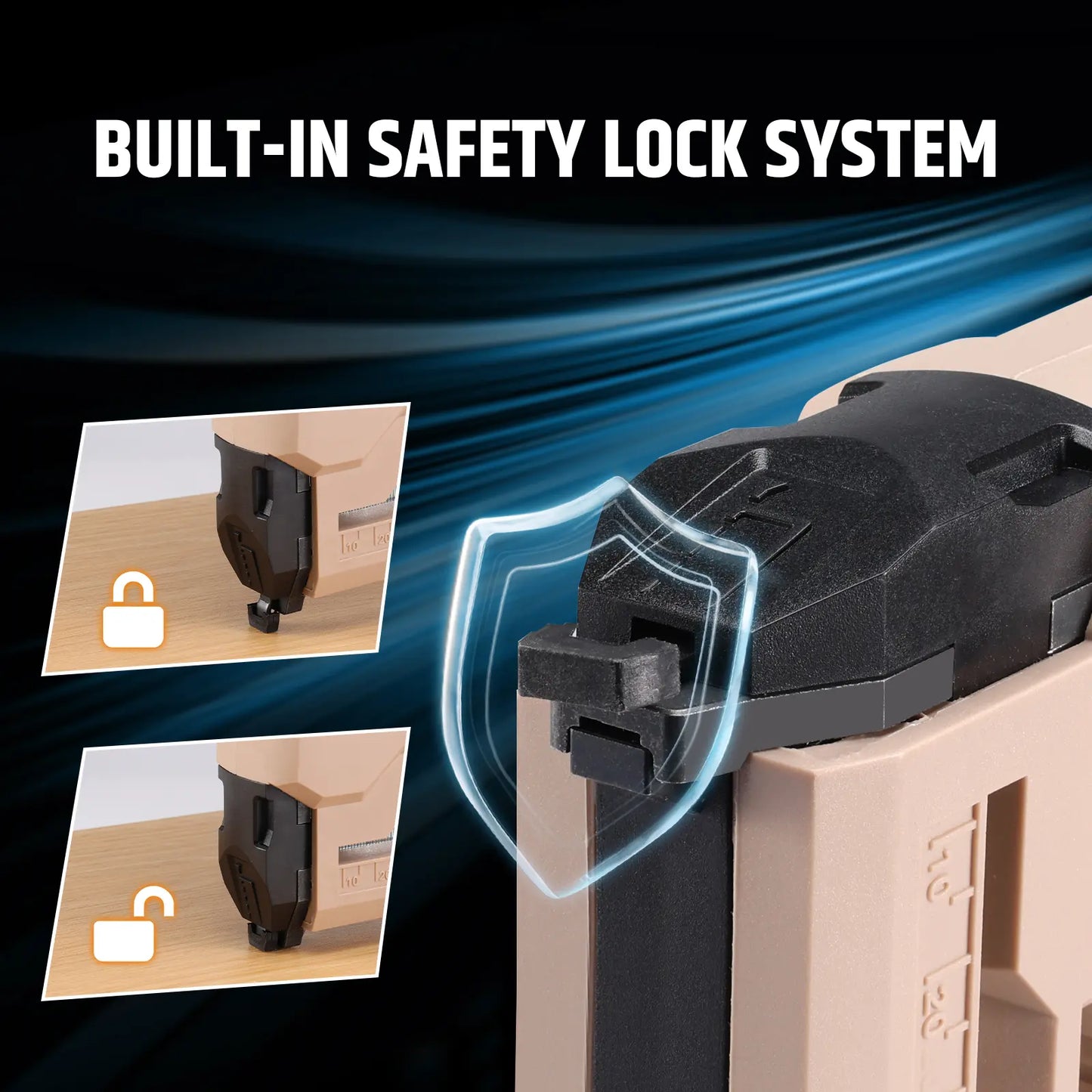 Cordless 18 Gauge 2-in-1 Brad Nailer & Stapler Kit, 20V 2.0Ah Battery & Charger Included, 5/8"-1-1/4" Nails & 5/8"–1" Staples, 6-Level  Depth Adjustment, LED Light, 2000 Nails Included