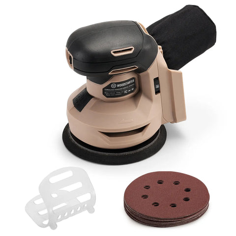 5 inch Cordless Random Orbital Sander, Brushless 6-Speed 6000–12000 RPM, Compatible with Makita Batteries,Electric Palm Orbital Sander for Sanding, Includes Dust Bag & 12PCS Sandpapers.