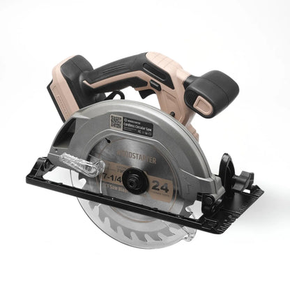 Cordless Circular Saw, 7-1/4" Electric Circular Saws with 5000RPM Brushless Motor, 45° Bevel Cutting, Max Depth 2-1/2", LED Light, Carpentry Tool for Precision Cutting