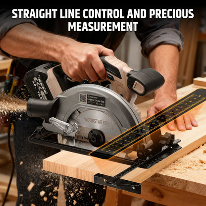 Cordless Circular Saw, 7-1/4" Electric Circular Saws with 5000RPM Brushless Motor, 45° Bevel Cutting, Max Depth 2-1/2", LED Light, Carpentry Tool for Precision Cutting