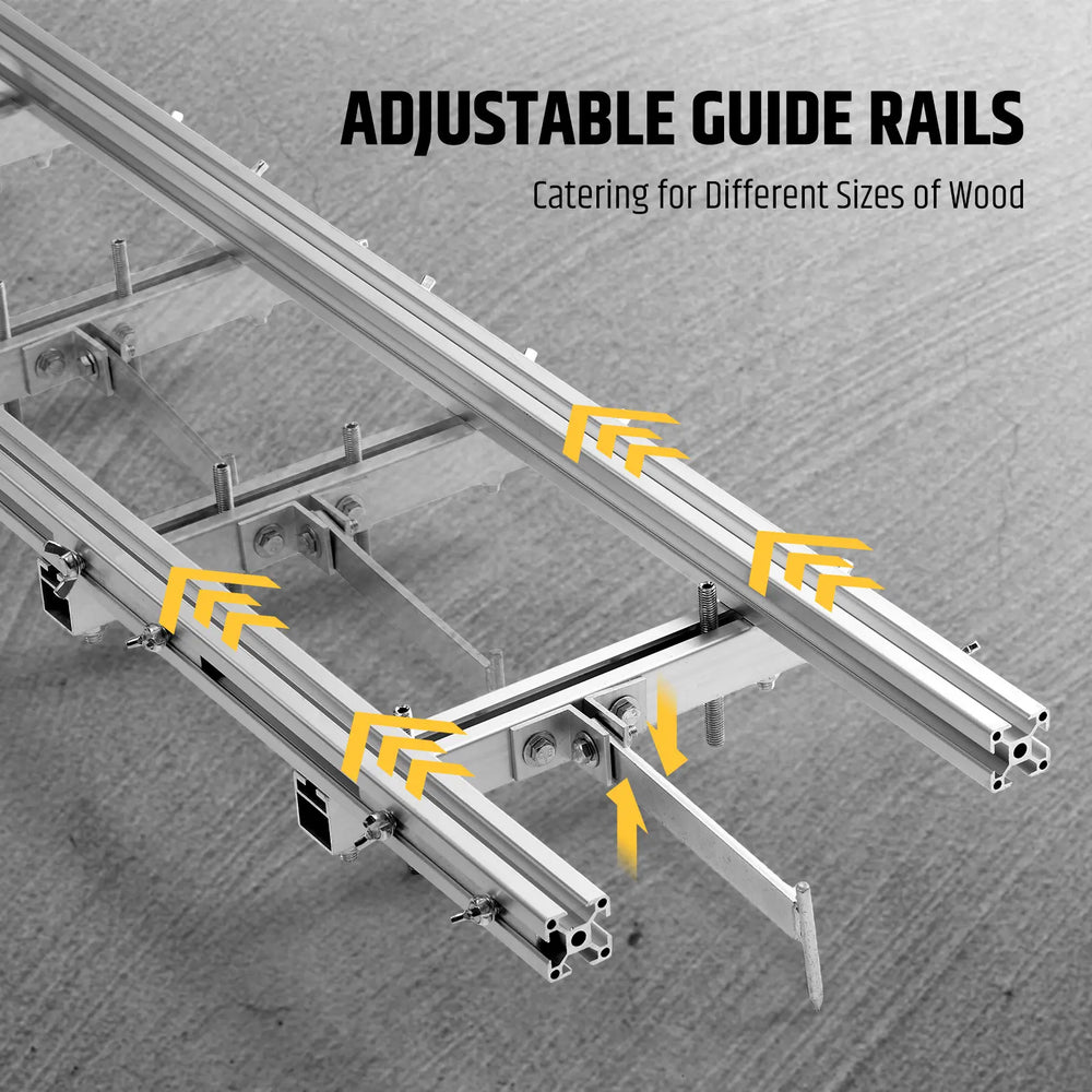 9Ft Rail Mill Guide System, Adjustable Saw Milling Rails System with 4 ...