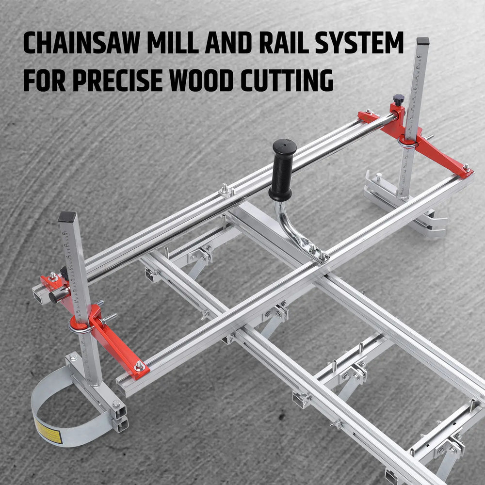 9Ft Rail Mill Guide System, Adjustable Saw Milling Rails System with 4 ...