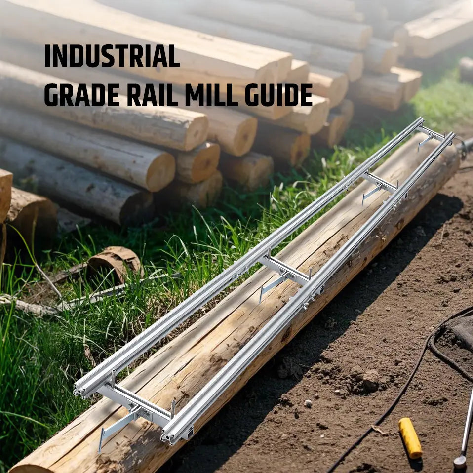 9Ft Rail Mill Guide System, Adjustable Saw Milling Rails System with 4 ...