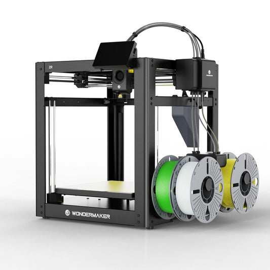 WonderMaker ZR & ZR Ultra 4 Toolheads 3D Printer with Open Source, Multi-color Printing Fast Material Changing, 300*300*300mm