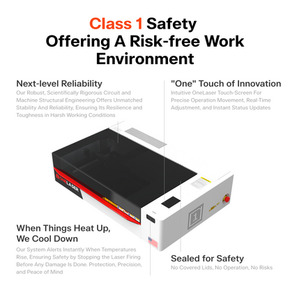 OneLaser XT™ Performance Desktop Laser Engraver (55W Glass)