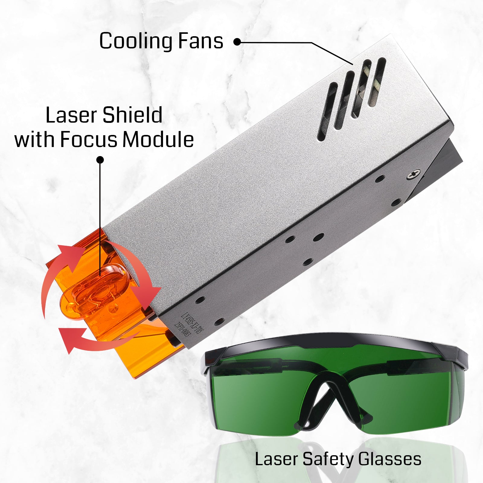 Genmitsu 5.5 W Compressed Spot Fixed Focus FAC Laser Module with
