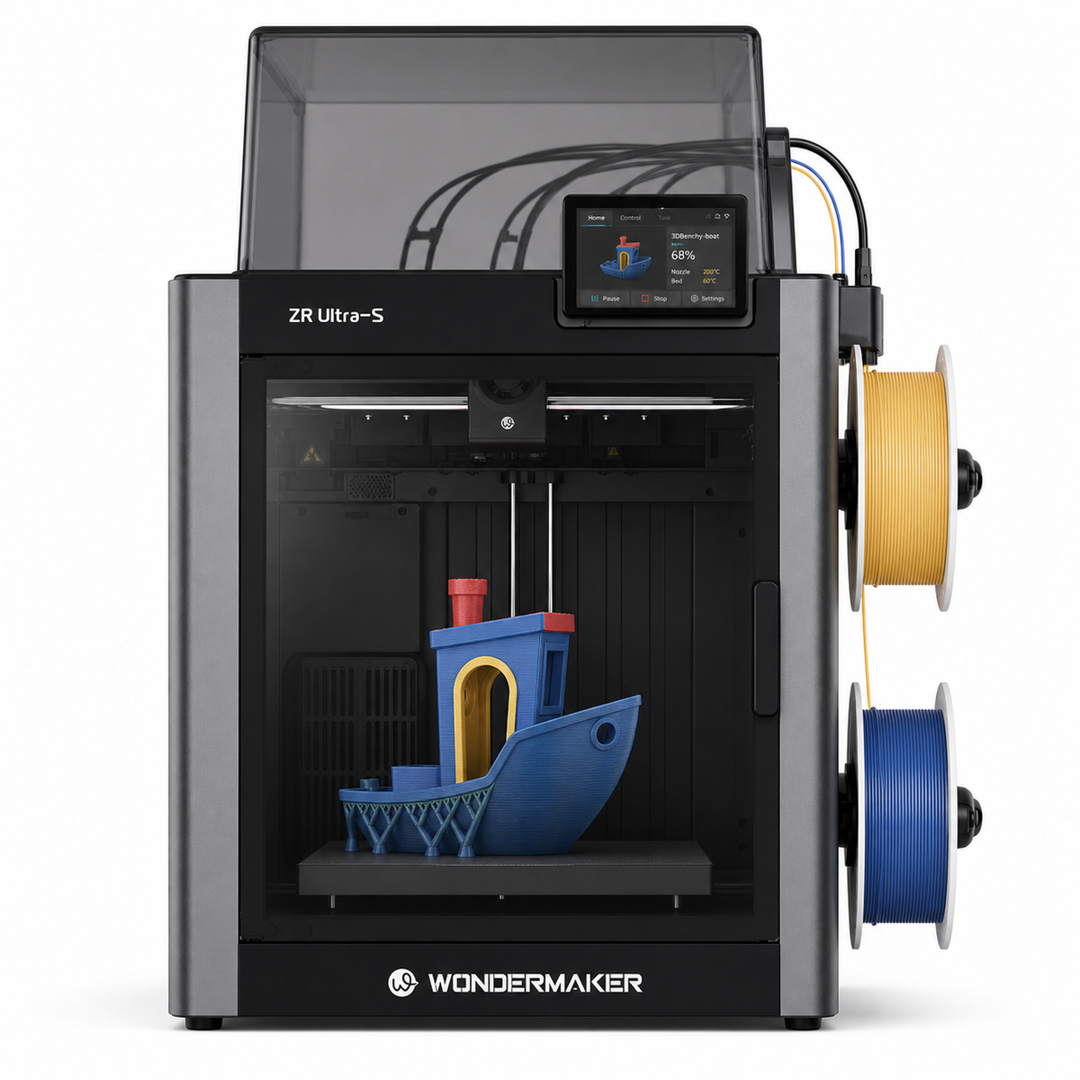 WonderMaker ZR Ultra S 4 Toolheads 3D Printer with Open Source, Multi-color Printing Fast Material Changing, 300*300*300m | SainSmart.com.