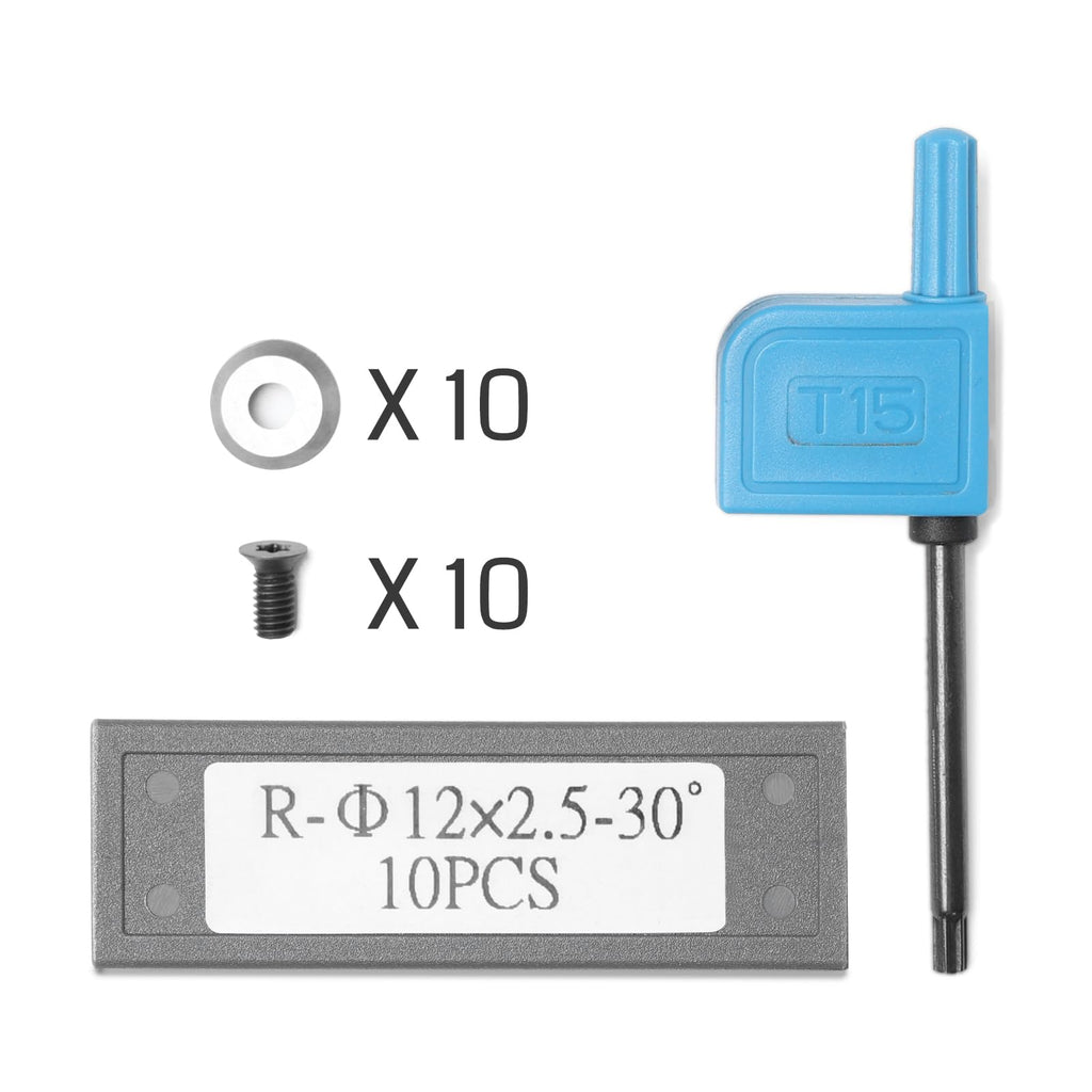 10pcs Tungsten Carbide Replacement Cutters, for Wood Turning Tools for