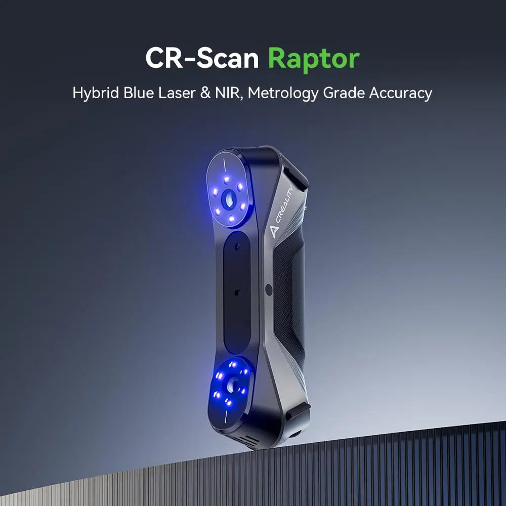 Creality CR-Scan Raptor 3D Scanner for 3D Printing, 0.02mm Accuracy, 60FPS Scanning Speed, Industrial Blue Light and NIR Light Source for macOS Windows