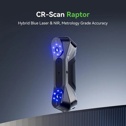 Creality CR-Scan Raptor 3D Scanner for 3D Printing, 0.02mm Accuracy, 60FPS Scanning Speed, Industrial Blue Light and NIR Light Source for macOS Windows