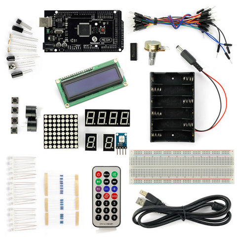 [Discontinued] SainSmart MEGA2560 R3+1602LCD Starter Kit With 17 Basic Arduino Projects