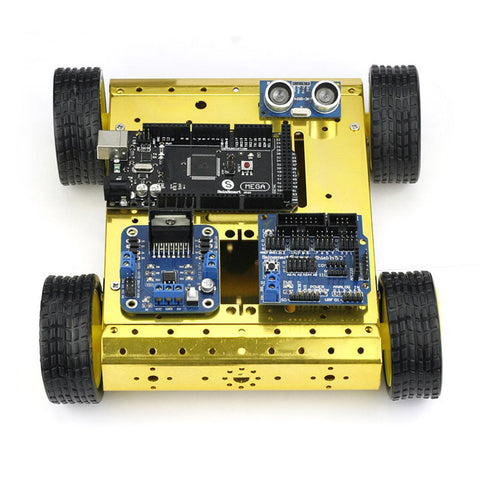 [Discontinued] SainSmart Mega 2560 R3 4WD Mobile Car Robot Kit For Arduino