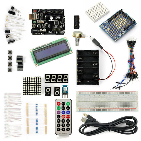 [Discontinued] DE Stock. SainSmart UNO R3+Prototype Shield  Starter Kit With 17 Basic Projects