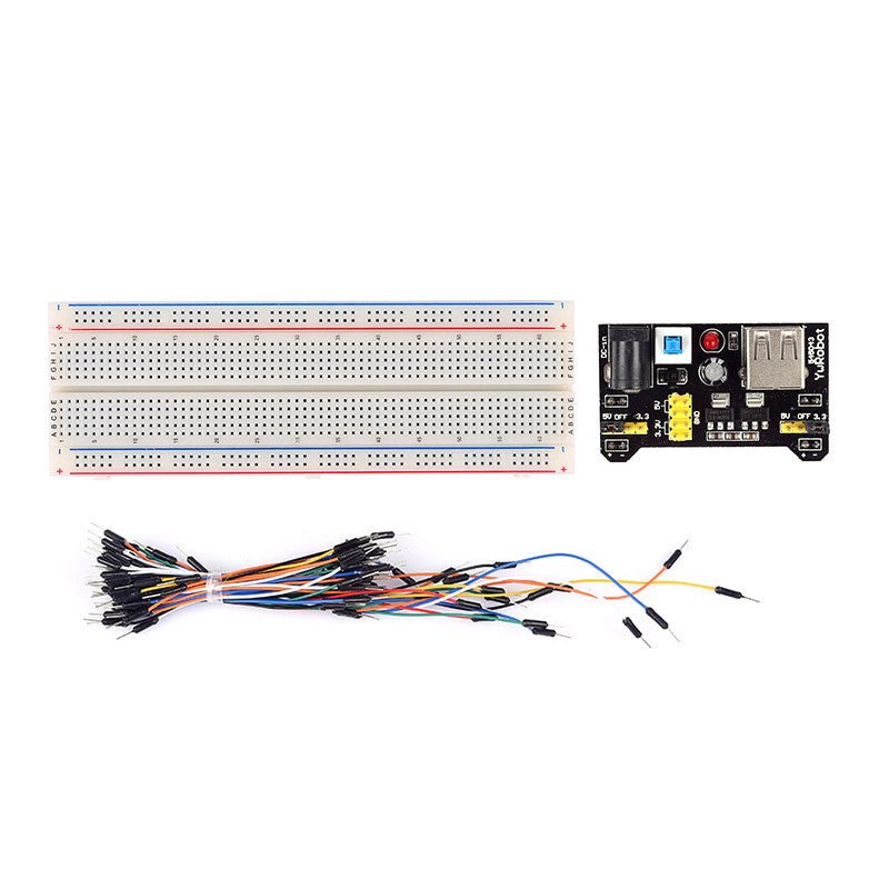 MB-102 830 Point Solderless PCB Breadboard Kit with Power Supply and Jump Wires