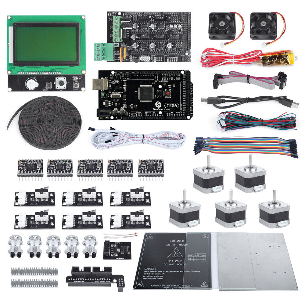 SainSmart Ramps 1.4 + Mega2560 R3 + LCD12864 + A4988 + J-head Nozzle 3D Printer Kit - Thumbnail 3