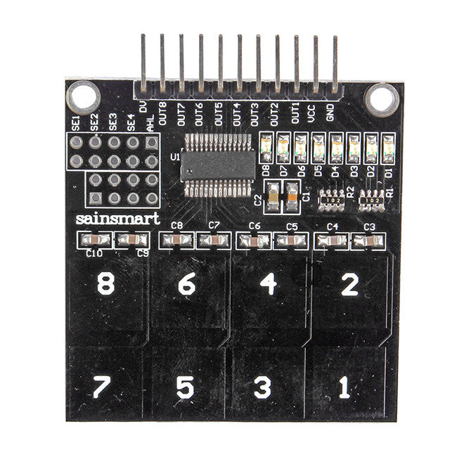 Discontinued] SainSmart 8 Channel Capacitive Touch Switch Digital Tou