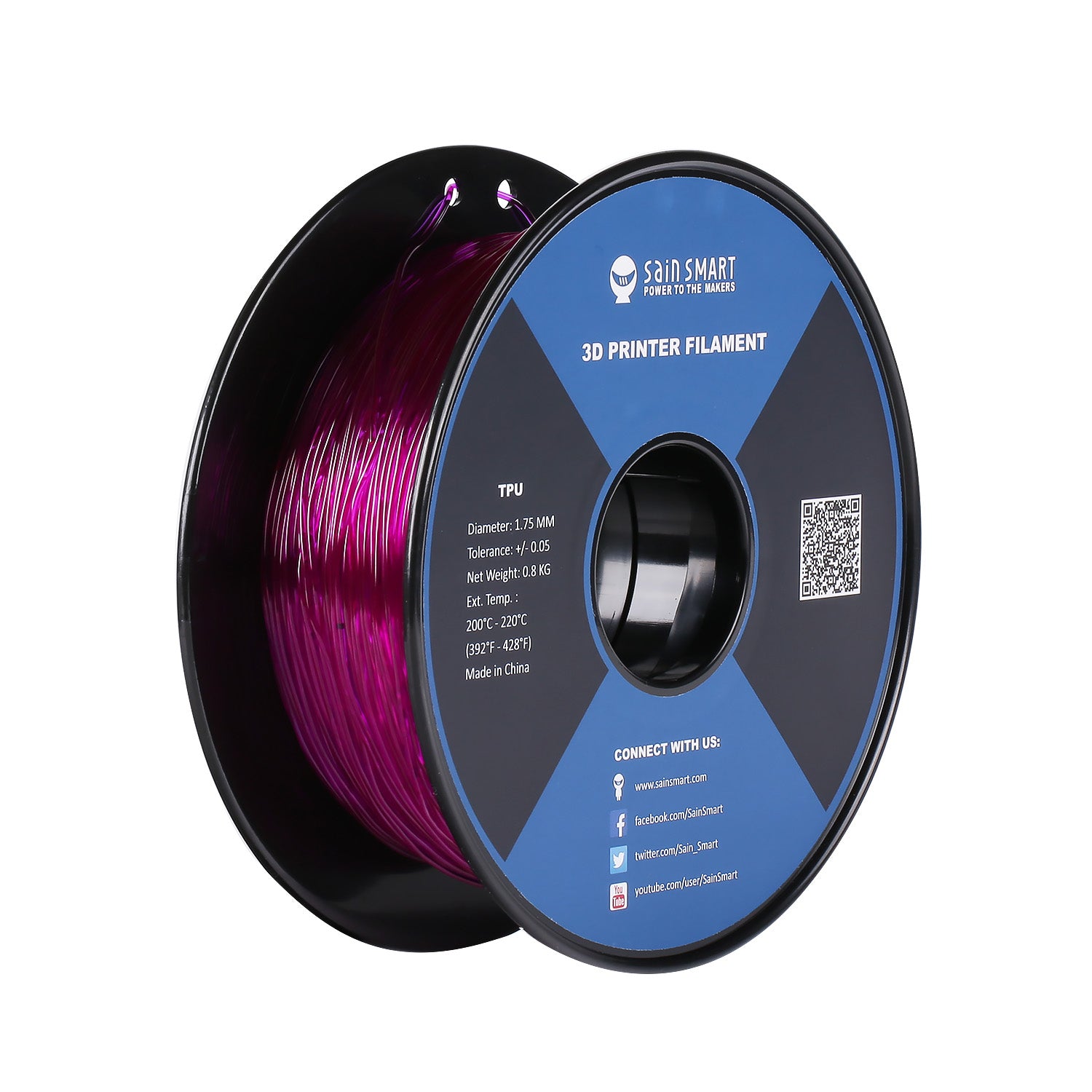 Pink/Purple Flexible TPU Filament - Thumbnail 4