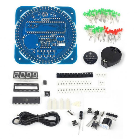 [Discontinued] Rotating LED Electronic Digital Clock DIY Kit