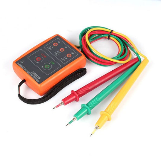 [Discontinued] new SM852B 3 Phase Rotation Tester Indicator Detector Meter New w/LED + Buzzer