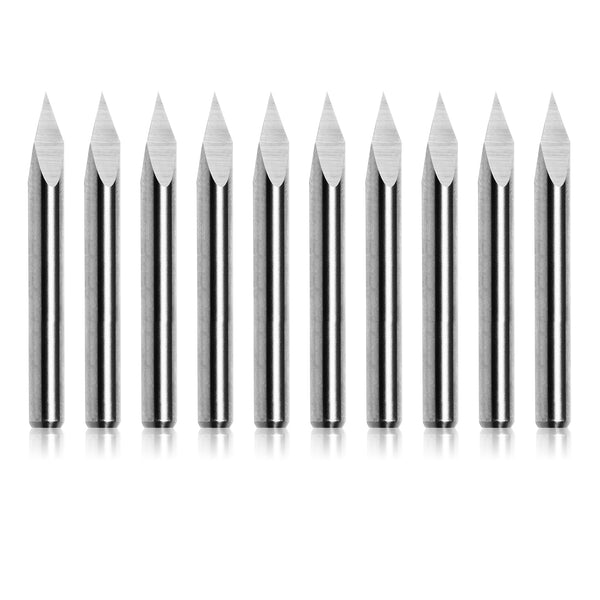 Genmitsu TR10 Series, Triangular V-Bit, 0.1mm, 1/8'' Shank, 10Pcs CNC ...