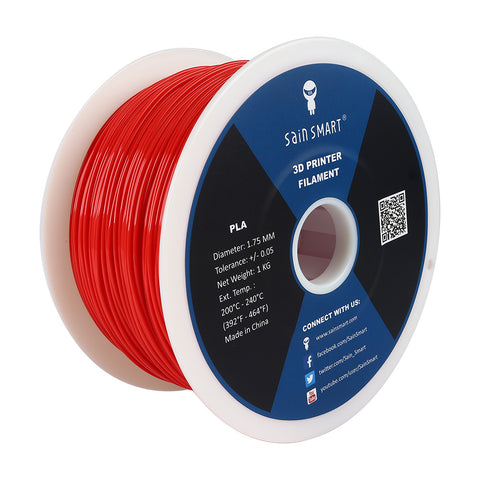 [Discontinued] Red, PLA Filament 1.75mm 1kg/2.2lb