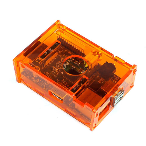 [Discontinued] Raspberry Pi B Case Enclosure New Gloss Transparent Acrylic Computer Box