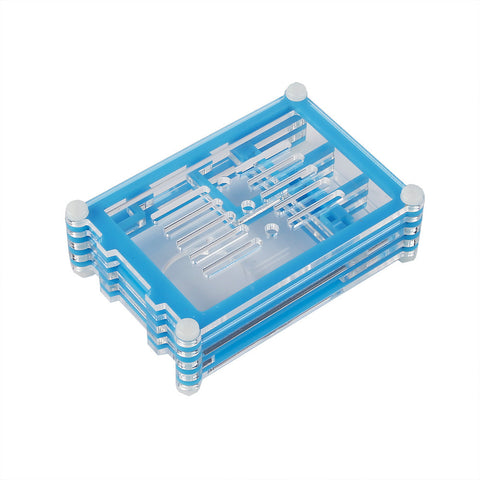 [Discontinued] Transparent Sliced Acrylic Case Shell Enclosure Box for Raspberry Pi 3 Model B & RPI B+