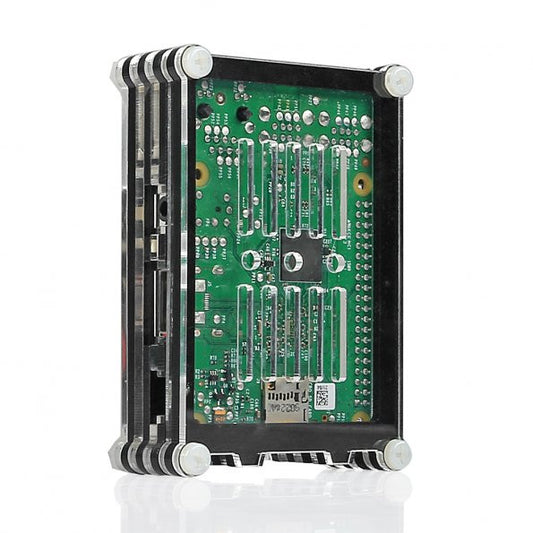 [Discontinued] SainSmart Black Slices Case + 1x Cooling Fan for Raspberry Pi 2 B Raspberry Pi 3
