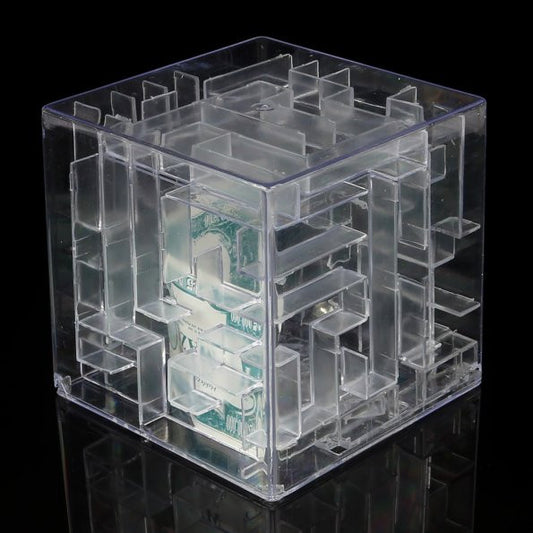 [Discontinued] SainSmart Jr. Amaze CB-22 Money Bank 3D Puzzle 3.5" x 3.5" x 3.5" Transparent Christmas Gift