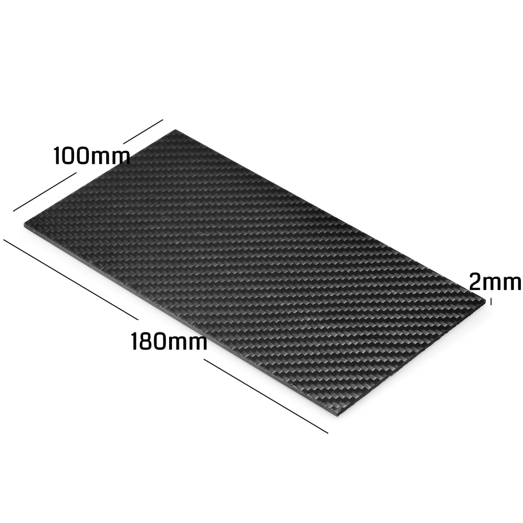 Genmitsu CNC Material 3K Carbon Fiber Sheet 180 x 100 x 2mm 2PCS
