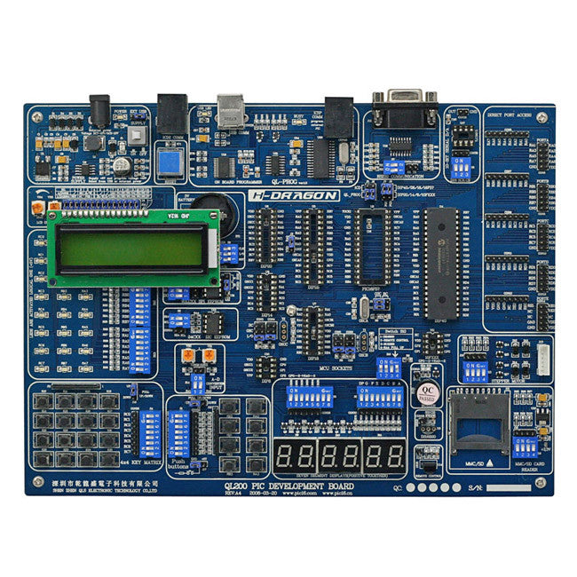 QL200 PIC Microchip MCU Development Board & USB Programmer Kit