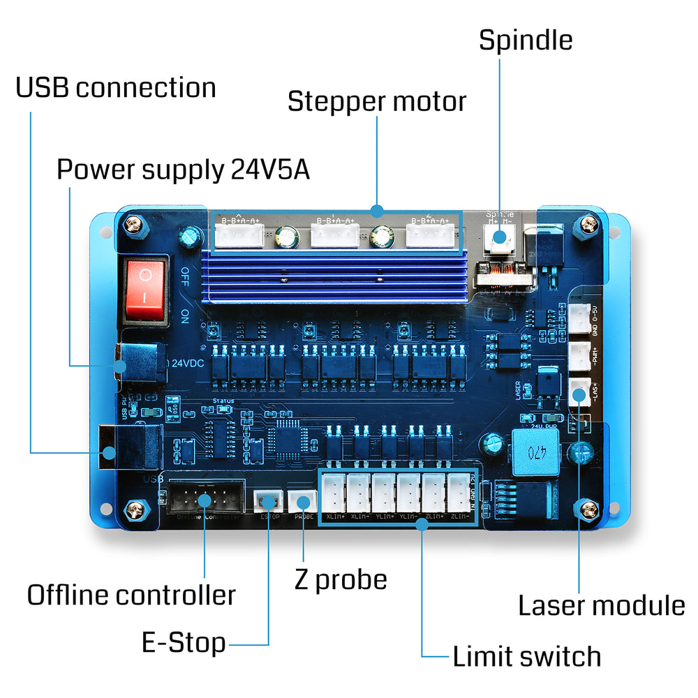 CNC GRBL 4 Vier Offline Controller Board CNC Controller voor 3018 Pro Graveermachine Carving Freesmachine CNC GRBL 4 Vier Offline Controller Board CNC Controller voor 3018 Pro Graveermachine Carving Freesmachine