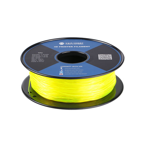 Yellow, Flexible TPU Filament 1.75mm 0.8kg/1.76lb