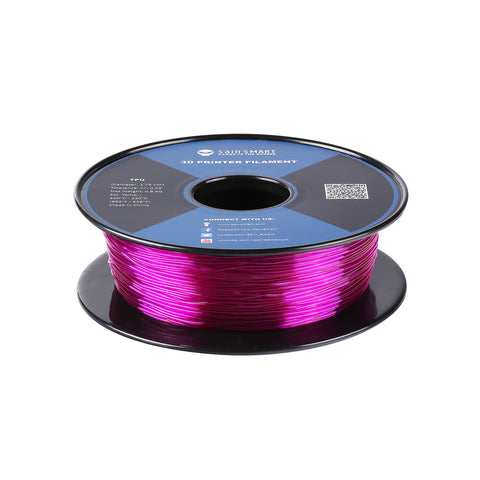 [Discontinued] Pink/Purple, Flexible TPU Filament, 1.75mm 0.8kg/1.76lb