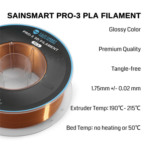 [Discontinued] PLA Filament 1.75mm 1kg/2.2lbs, Strength Base Color & Silk Metal Tone