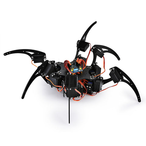 [Discontinued] SainSmart Hexapod 6 Legs Spider Robot with SR318 Servo Motor & Remote Control & Control Board