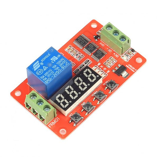 [Discontinued] SainSmart Relay Cycle Timer Module - Programmable with Customized Settings (12V)