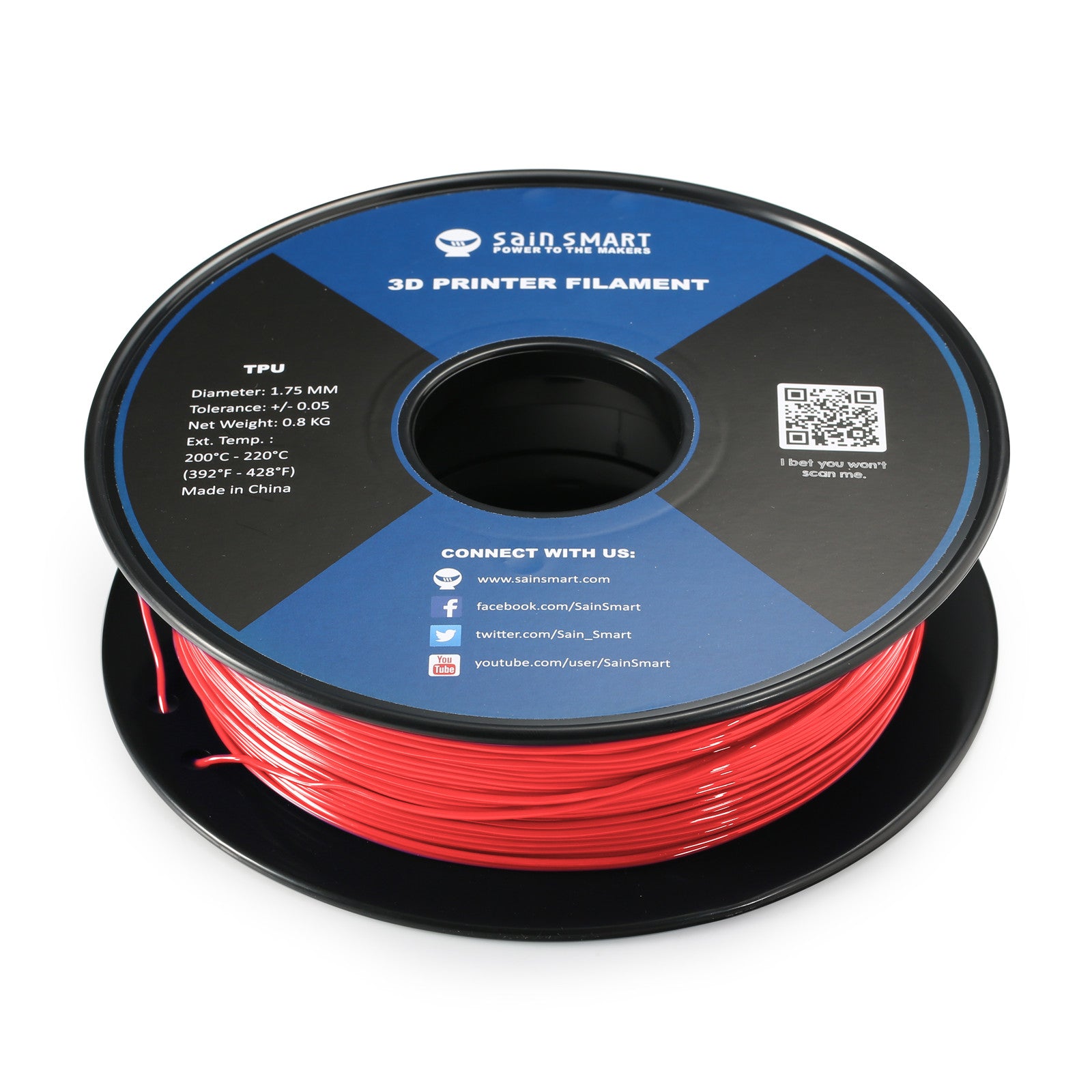 SainSmart Neon Magenta Cyberpunk Color TPU Filament - Thumbnail 4