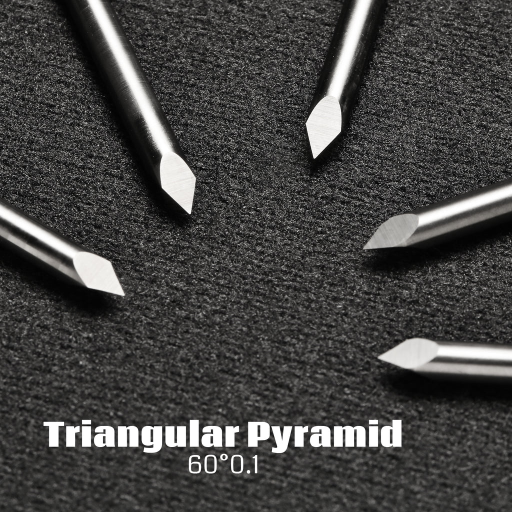 Genmitsu TR10 Series, Triangular V-Bit, 0.1mm, 1/8'' Shank, 10Pcs CNC ...