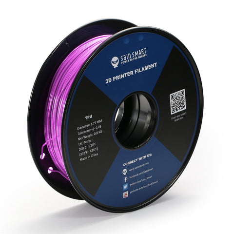 Neon Magenta, Cyberpunk Color TPU 1.75mm Filament 0.8kg/1.76lb