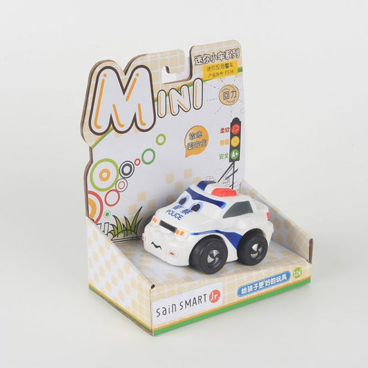 [Discontinued] SainSmart Jr. SF-01 Mini Soft Pull Back Police Car White Christmas Gift
