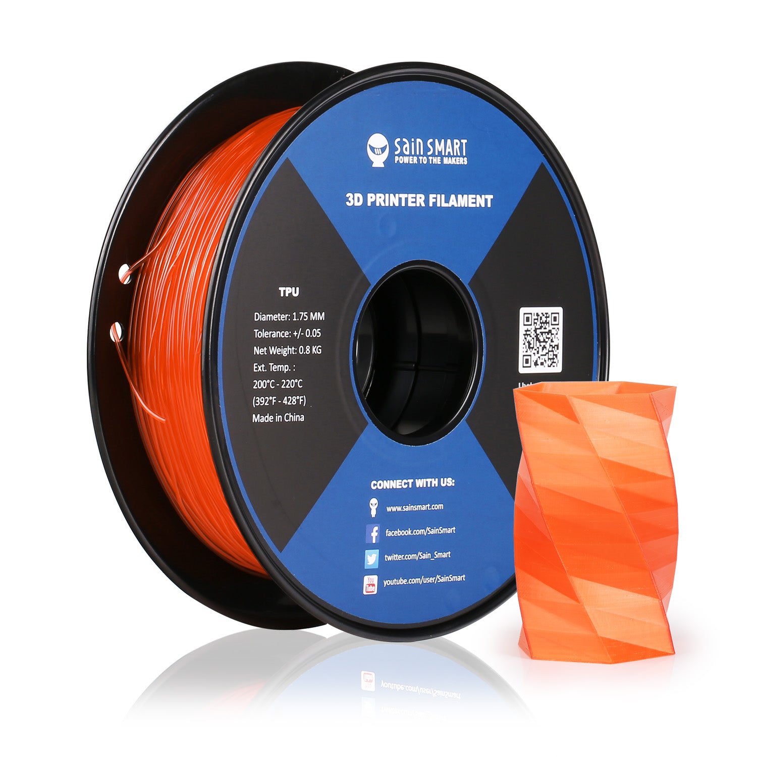 Living Coral, Flexible TPU Filament - Thumbnail 2