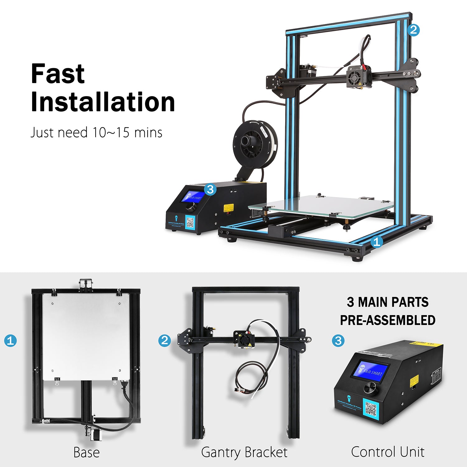 SainSmart x Creality CR-10S 3D Printer - Thumbnail 3
