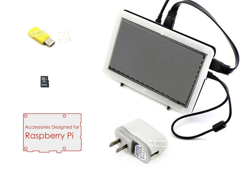 [Discontinued] Raspberry Pi 3 Complete Starter Kit--7 inch  LCD Display + Bicolor Cover Shell Case + 8GB Micro SD Card