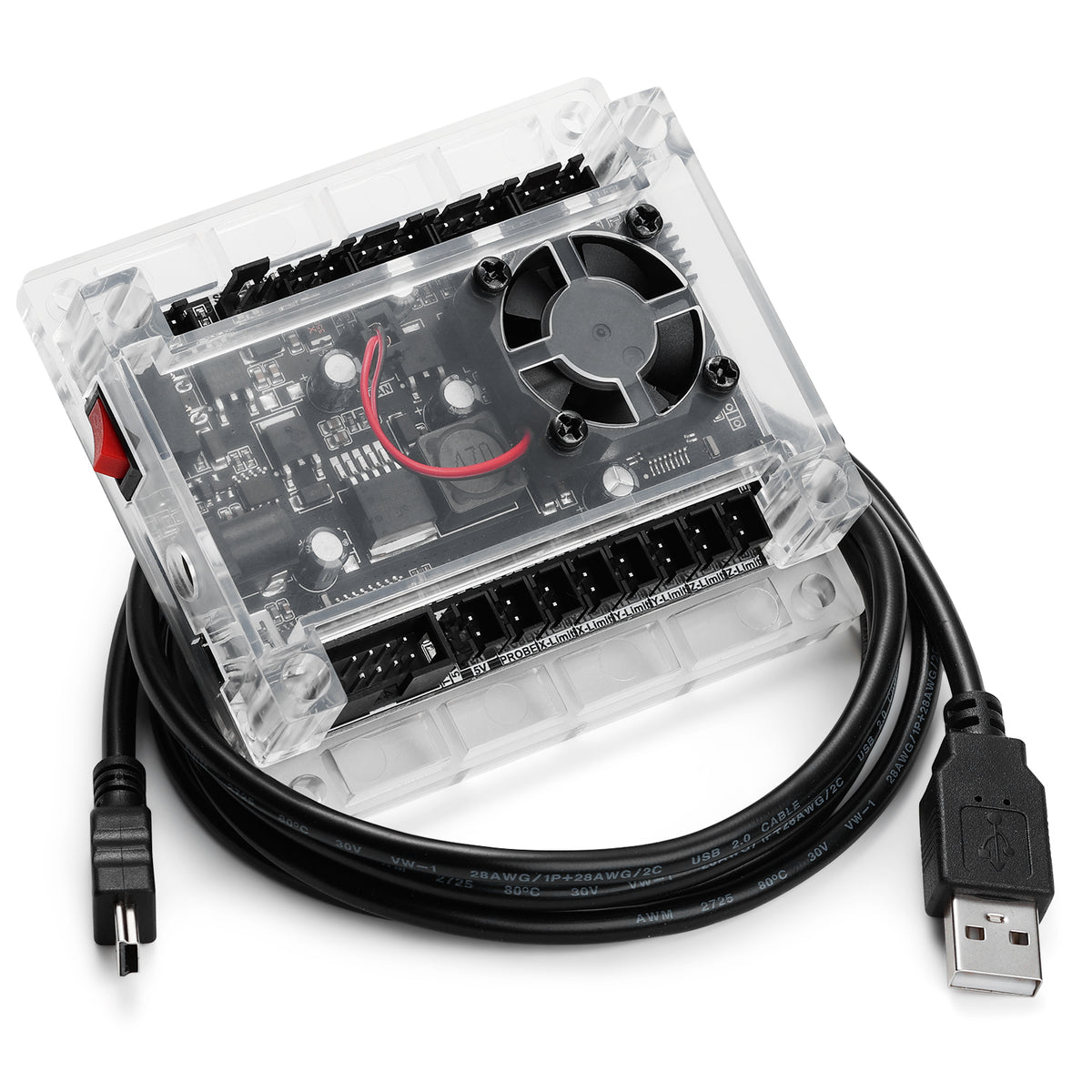 QPX GRBL 3-Achsen Steuerungspanel Für DIY CNC 3018, 1610, 2418 – Mit USB-Kabel & Kühlkörpern